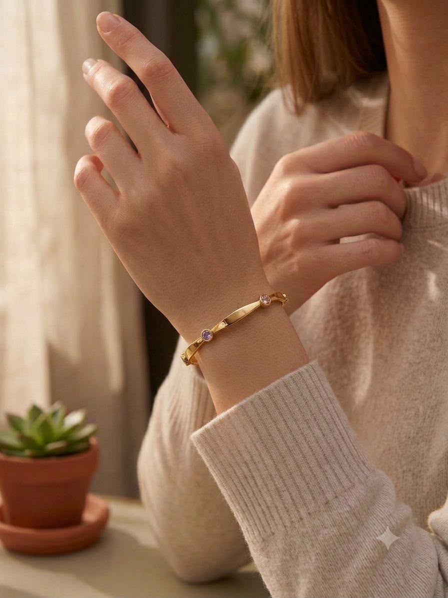 Purple charms kada