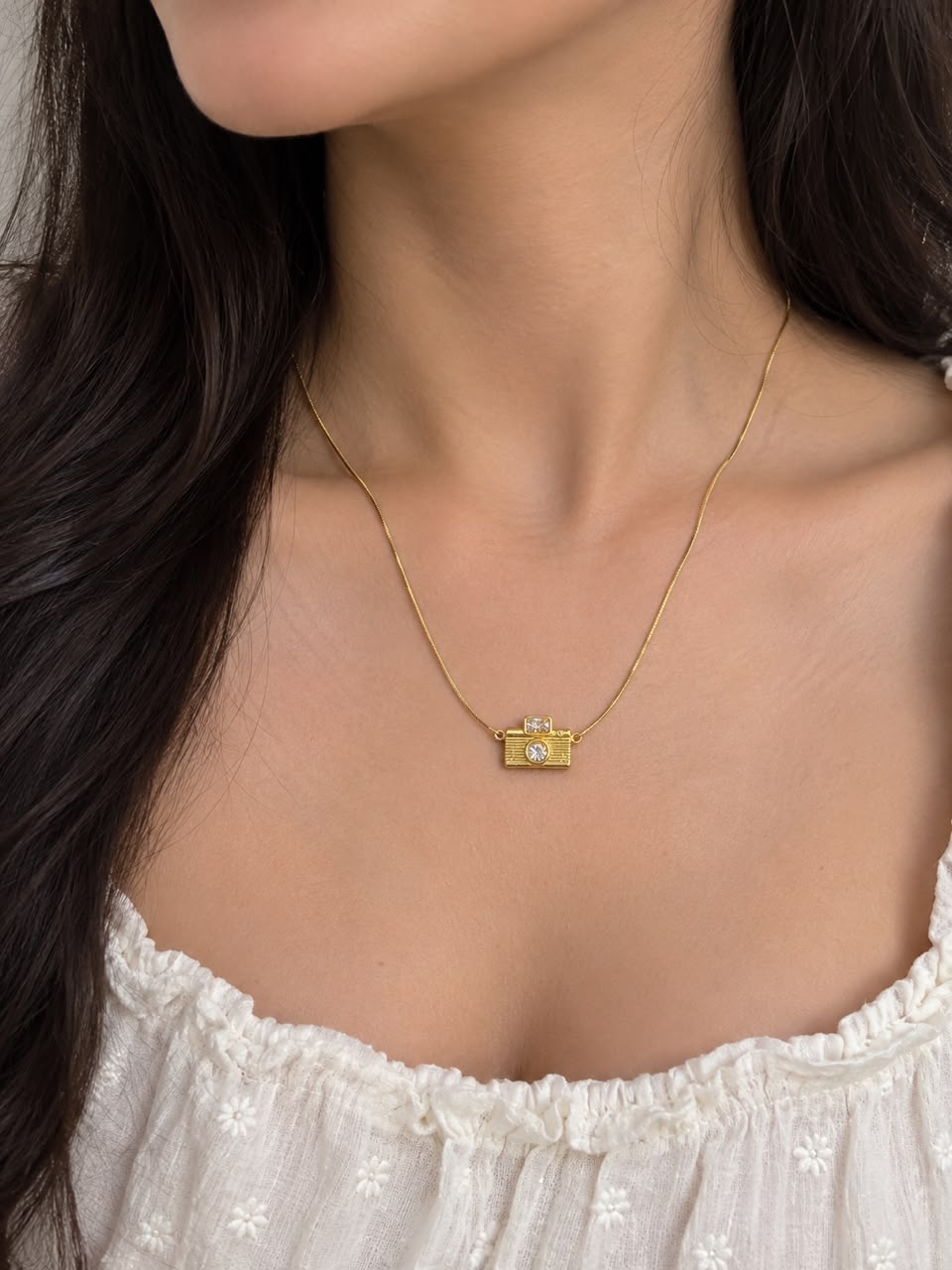 Camera shaped pendant