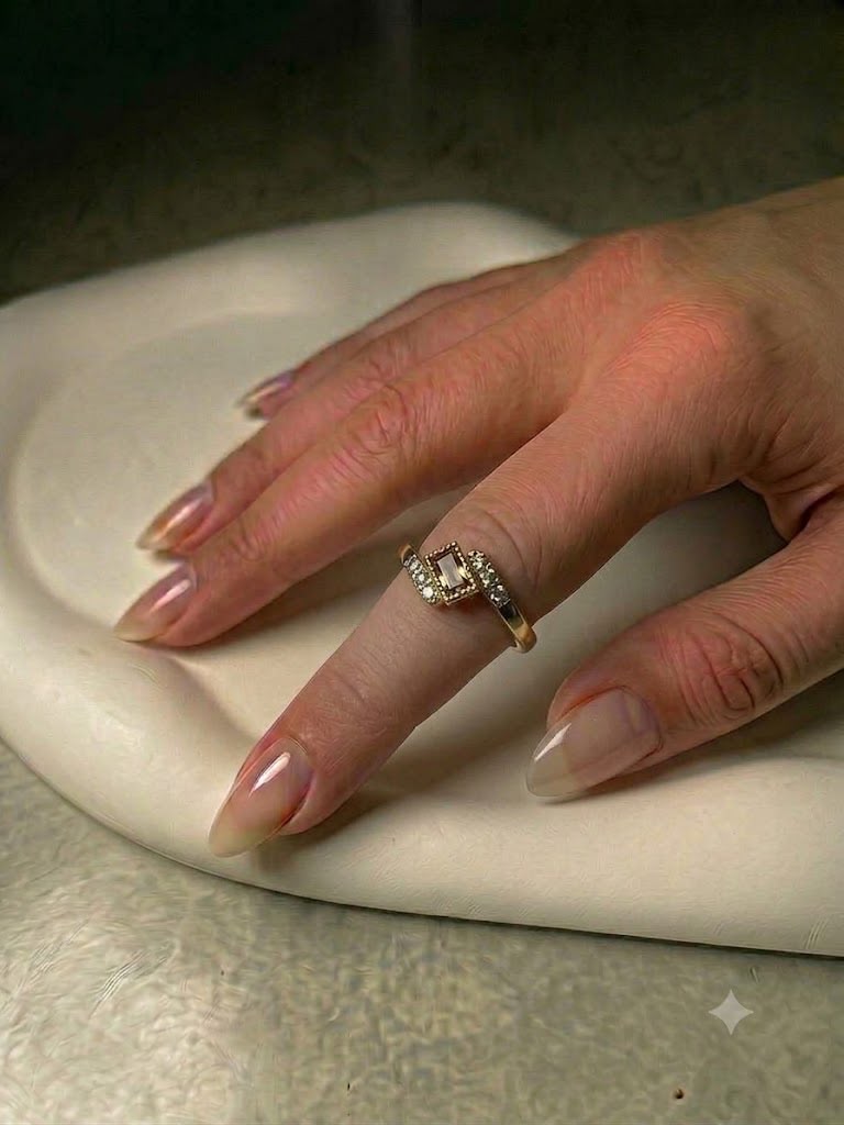 Cut stone ring
