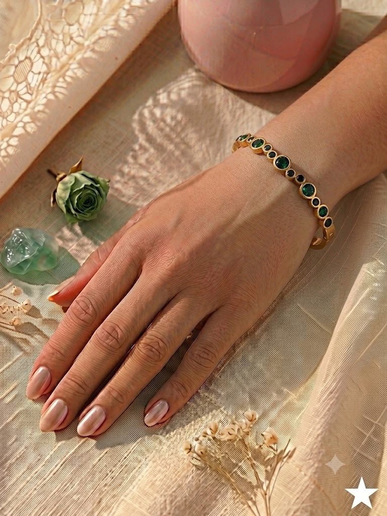 Emerald Bead Bracelet