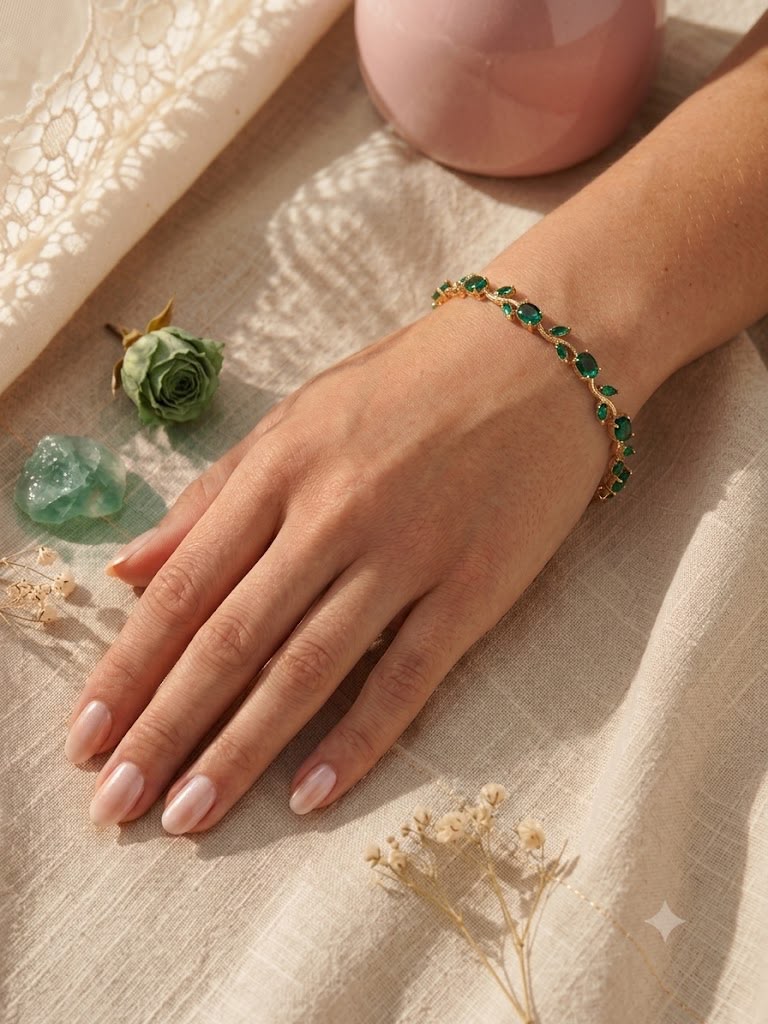 Green tulip braclet